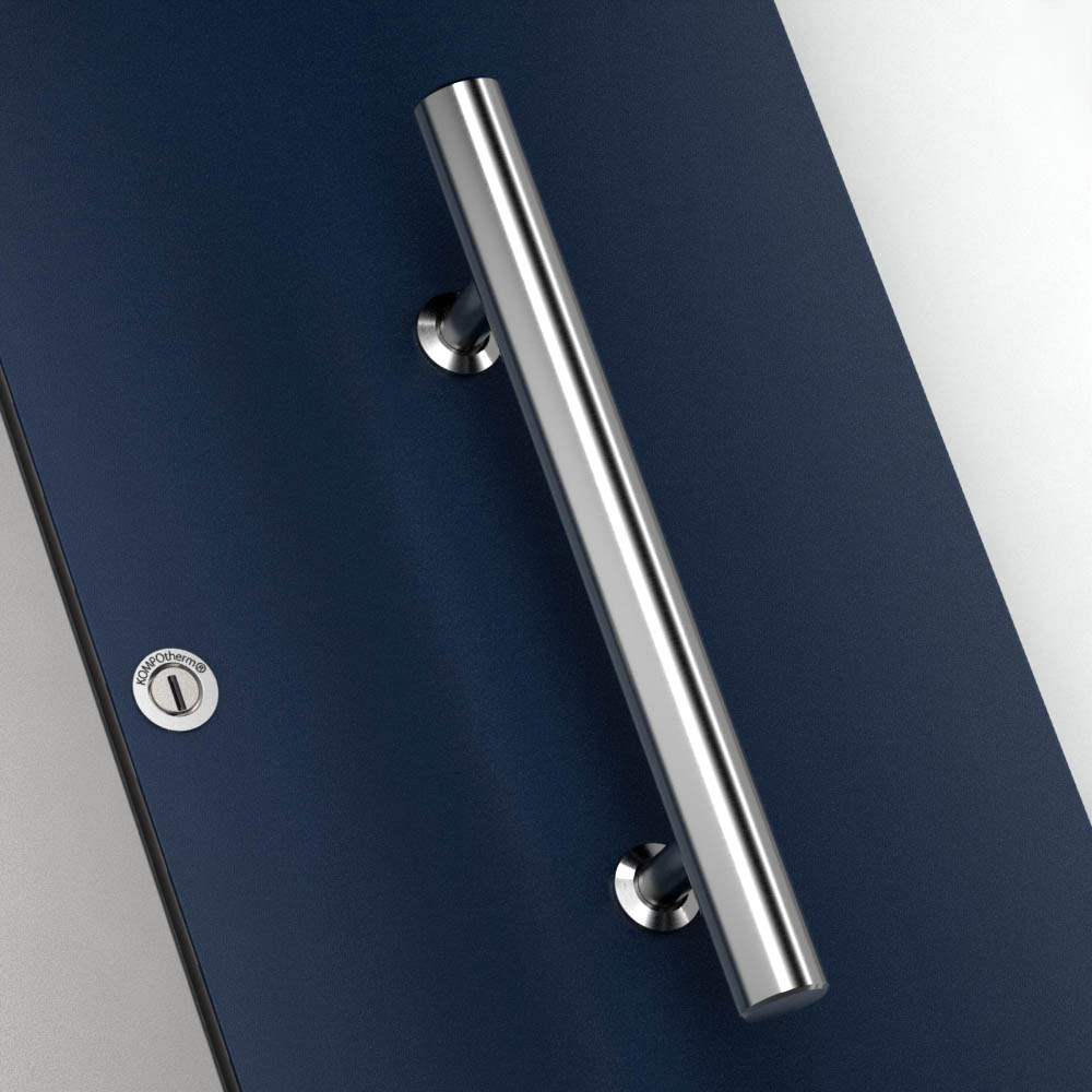 Farbmuster Stahlblau matt