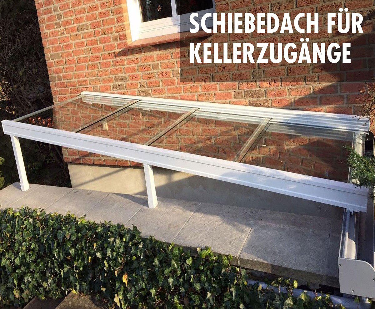 Schiebedach für Kellerzugang